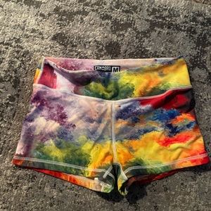 Tie dye booty shorts